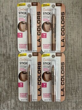L.A. Colors Contour Stick Medium Lot of 4 New Blendable Shimmer